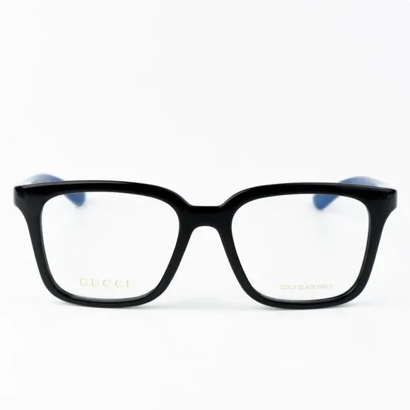 NEW Gucci GG1738O 004 Black Blue Unisex Square Eyeglasses GG 1738O